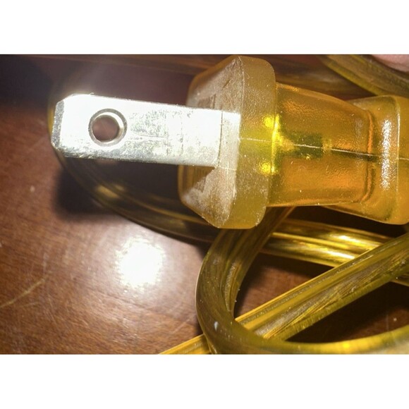 VTG Small Ornate Gilt Finished Two Light Table Lamp Beige Fabric Shades - Picture 6 of 10